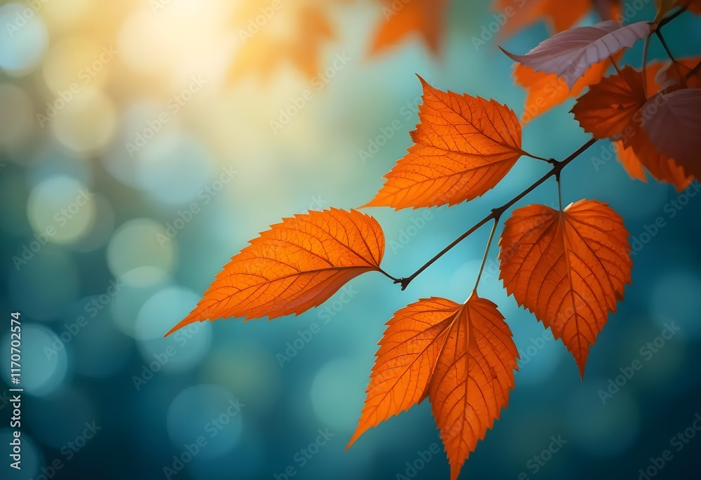 Digital Background of Autumn Leaves Blowing in Digital Background of Autumn Leaves Blowing in