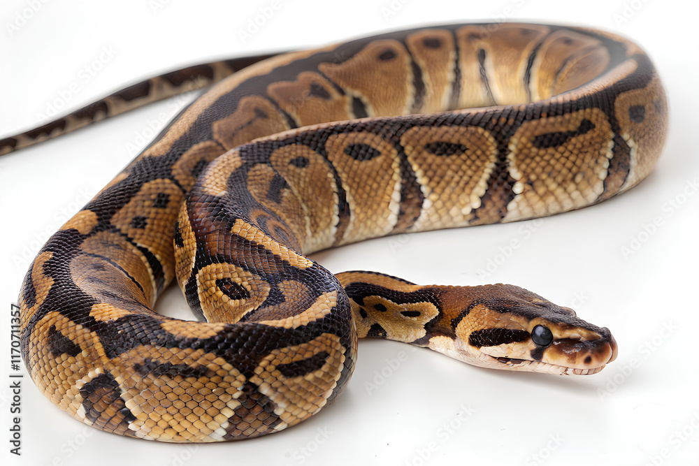 Ball python snake on isolated white background.png Ball python snake on isolated white background.png