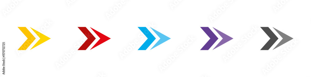 Arrow set icon. Colorful arrow symbols. Arrow isolated vector graphic elements. Vector Illustration. Vector Graphic. EPS 10 Arrow set icon. Colorful arrow symbols. Arrow isolated vector graphic elements. Vector Illustration. Vector Graphic. EPS 10