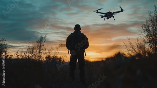 Military Drones operator soldier.