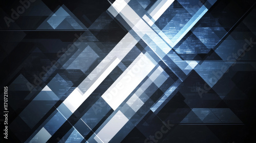 Geometric abstract background with layered shapes