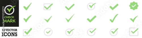 Check mark icon. Check mark vector icon. Checkmark Illustration. Vector symbols set ,green checkmark isolated on white background. Correct vote choise isolated symbol. Vector Illustration. EPS 10
