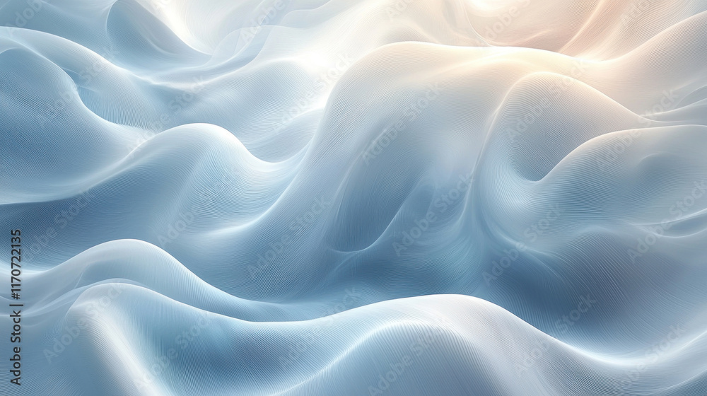 Flowing blue and white abstract waves background. Flowing blue and white abstract waves background.