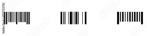Barcode vector icon set. Retail barcodes collection. Vector Illustration. EPS 10