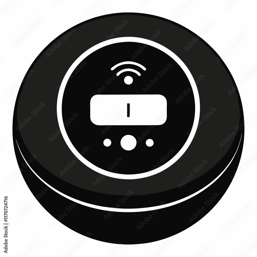 Smart Thermostat Silhouette Vector Art Smart Thermostat Silhouette Vector Art