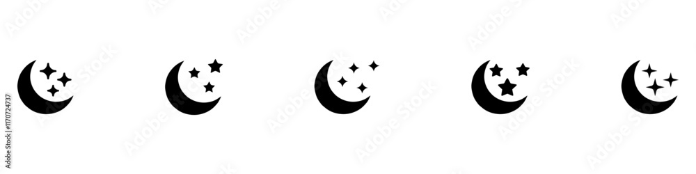 Half moon filled vector icon sign symbol. Moon crescent icon set. Half moon filled vector icon sign symbol. Half moon, crescent with star, night sky background. Vector Illustration. EPS 10 Half moon filled vector icon sign symbol. Moon crescent icon set. Half moon filled vector icon sign symbol. Half moon, crescent with star, night sky background. Vector Illustration. EPS 10