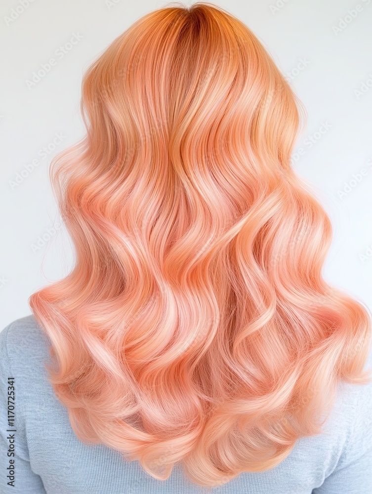 Fototapeta premium Soft Peach Hair with Natural Waves