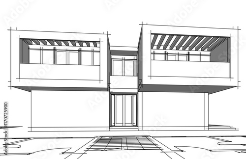 sketch of a building