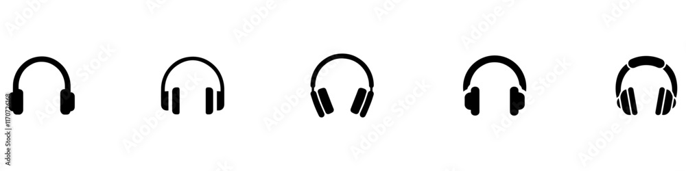 Headphones icons set. Customer service. Customer support. Design element suitable for website, print design or app. Vector illustration. Vector Graphic. EPS 10 Headphones icons set. Customer service. Customer support. Design element suitable for website, print design or app. Vector illustration. Vector Graphic. EPS 10