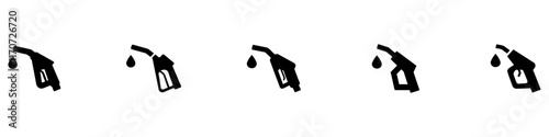 Fuel nozzle pump icon. Fueling nozzle icon. Fuel, petrol pump icon. Fuel icon symbol. EPS 10