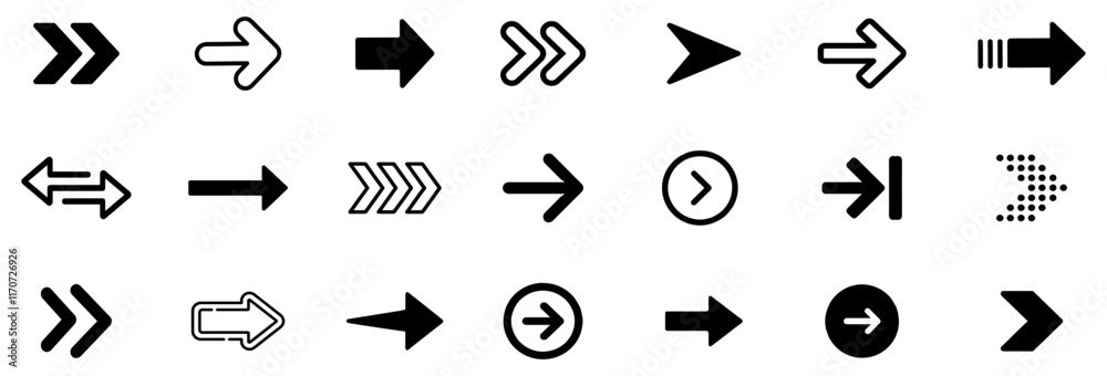 Black vector arrows collection. Arrow. Cursor. Arrow vector icon. Modern simple arrows. Collection different Arrows on flat style for web design or interface. Direction symbols. Vector Illustration. Black vector arrows collection. Arrow. Cursor. Arrow vector icon. Modern simple arrows. Collection different Arrows on flat style for web design or interface. Direction symbols. Vector Illustration.