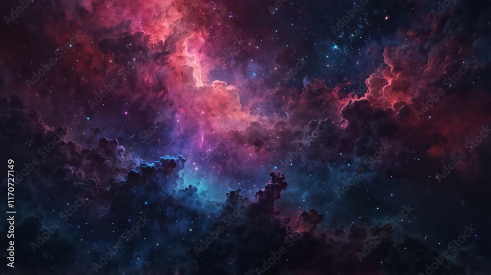 Naklejka premium a futuristic nebulainspired background