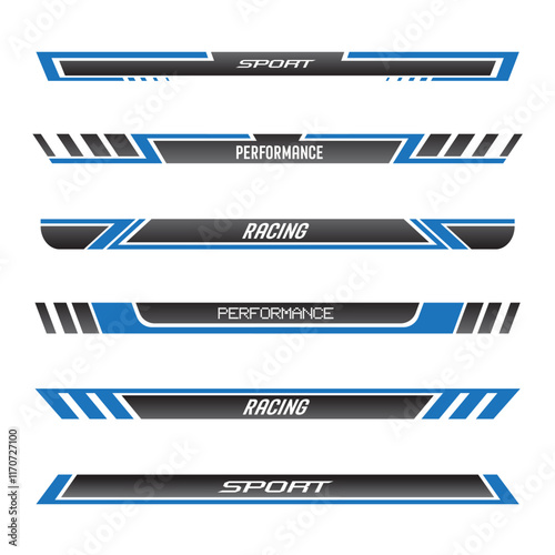 Sport racing stripes car stickers vinyl decal templates