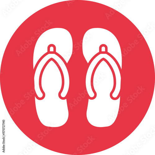 Flip Flops glyph circle icon