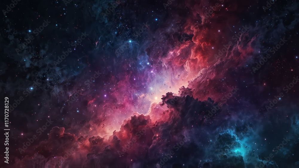 Naklejka premium a futuristic nebulainspired background