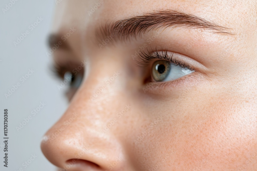 Fototapeta premium Close-up of a young girl's face.