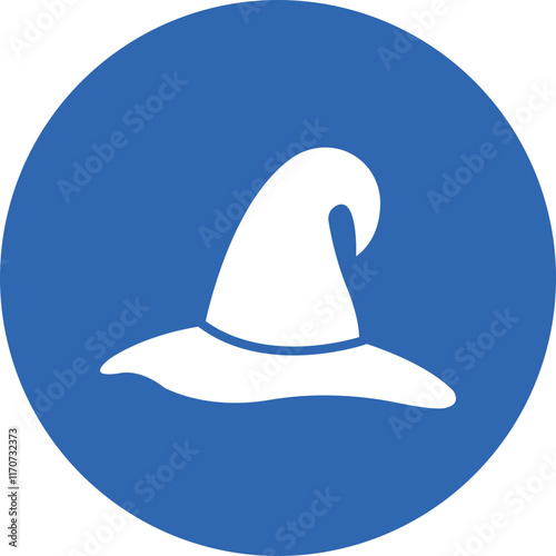 Wizard Hat glyph circle icon