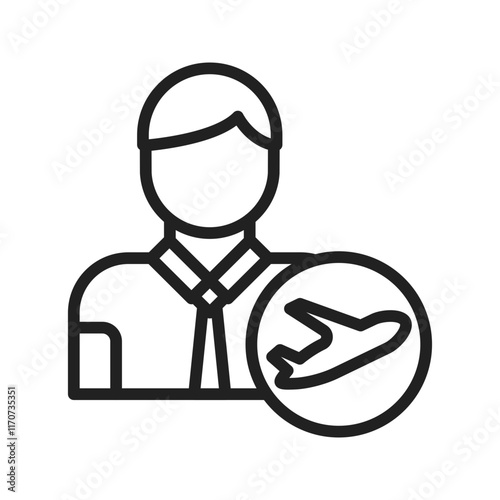 Flight Captain icon vector image. Suitable for mobile apps, web apps and print media.