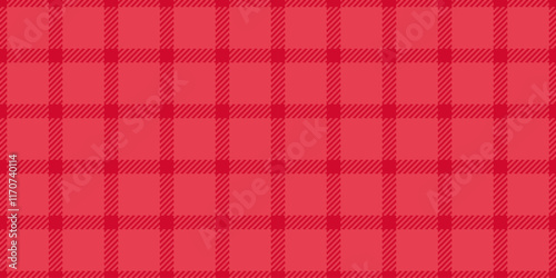 Loft vector fabric pattern, trade check plaid texture. Up tartan seamless background textile in red color.