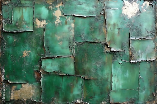 Abstract green textured art. photo