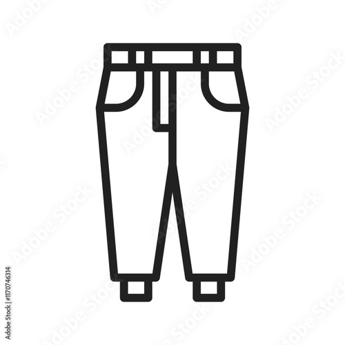 Pants icon vector image. Suitable for mobile apps, web apps and print media.