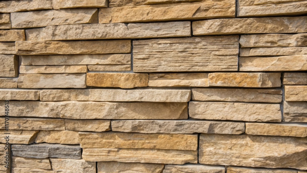 A detailed look at the texture of the stone veneer wall reveals the rough and polished areas of the stones intertwined with visible adhesive. Each stones unique contour is apparent A detailed look at the texture of the stone veneer wall reveals the rough and polished areas of the stones intertwined with visible adhesive. Each stones unique contour is apparent