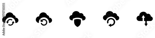 Free Download Cloud download and upload icon. Download and upload cloud computing outline and filled vector sign. Cloud vector illustration. EPS 10 - GFXLoad