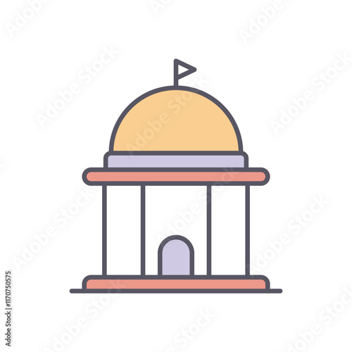 City Hall vector icon stock illustration photo