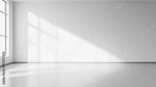 close up of empty white office space with blank walls provides a clean and minimalist backdrop