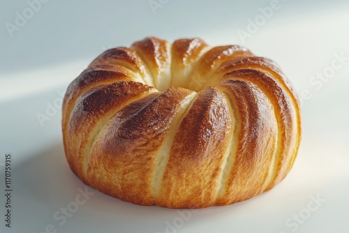 Wallpaper Mural Close-up of a freshly baked golden brown bundt cake on a light surface. Torontodigital.ca