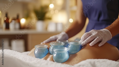 Cupping Therapy Session: A Close-Up of Traditional Healing