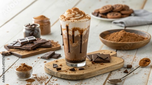 Delicious Milo Dinosaur Beverage with Chocolate Treats
