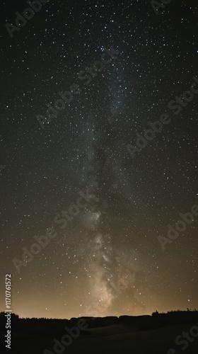 Majestic Milky Way Galaxy Rising Over Silhouetted Trees at Night - Stunning Astrophotography Image
