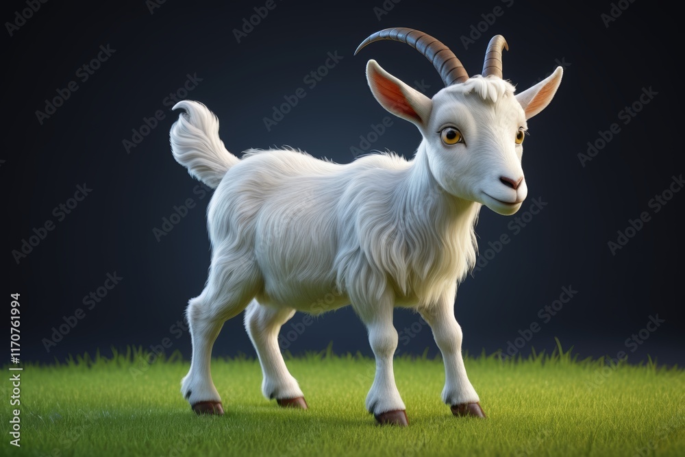 Obraz premium there is a goat that is standing in the grass