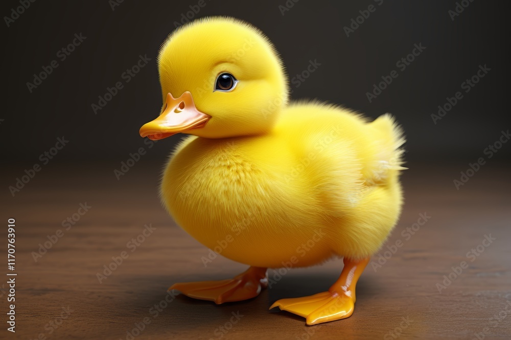 there is a small yellow duck standing on a table there is a small yellow duck standing on a table