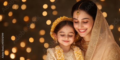 Mother and Daughter Diwali ...
