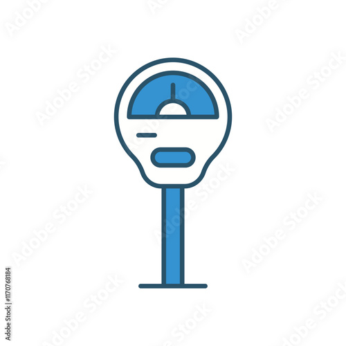 Parking Meter vector icon stock illustration