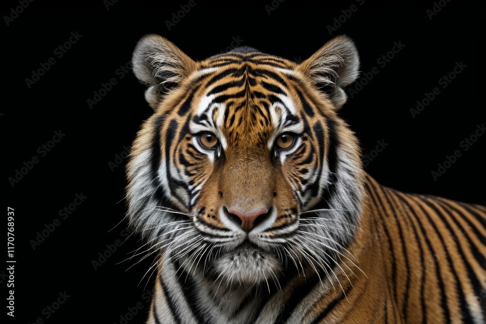 Naklejka premium there is a tiger that is looking at the camera