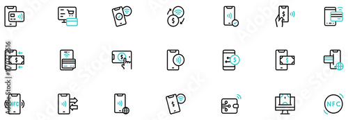 Payment icon set. Payment vector icons. Money transfer. Payment options. Finance concept icons. Vector Illustration. EPS 10