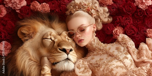 Serene Dreamscape: Blonde w...