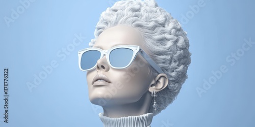 Icy Chic: A modern woman wi...