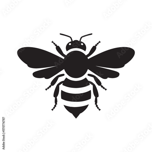 Wallpaper Mural Bee silhouette. vector illustration. on white background. Torontodigital.ca