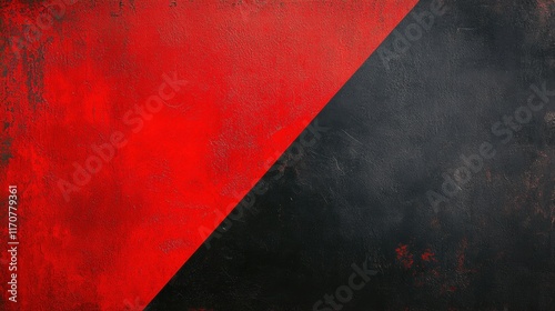 Abstract Red and Black Diagonal Texture Grunge Background with Rough, Textured Surface, Ideal for Design Projects