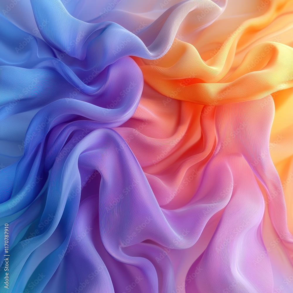 Obraz premium Abstract colorful pastel swirl fabric texture background.