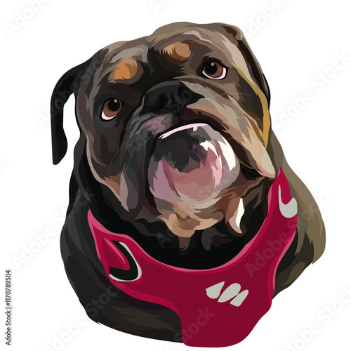 english bulldog wearing glasses