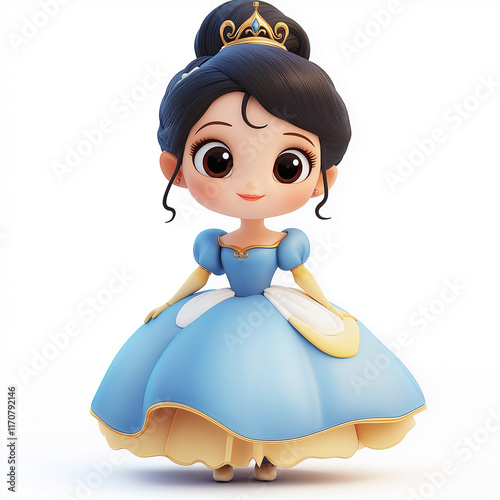 girl in a blue dress