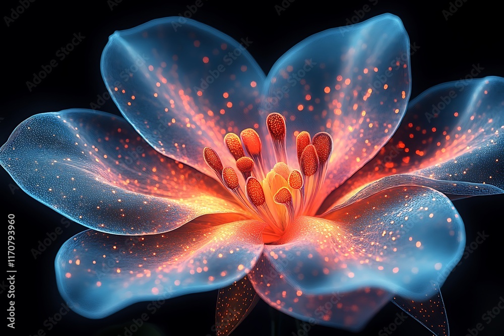 Enchanting Glowing Lotus in Mystic Pond Enchanting Glowing Lotus in Mystic Pond