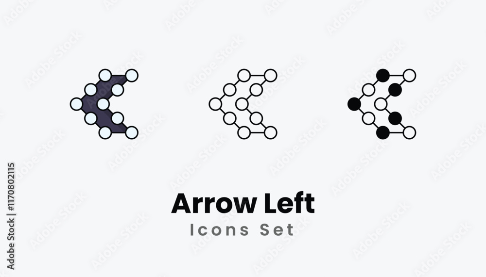 Arrow Left Icons thin line and glyph vector icon stock illustration Arrow Left Icons thin line and glyph vector icon stock illustration