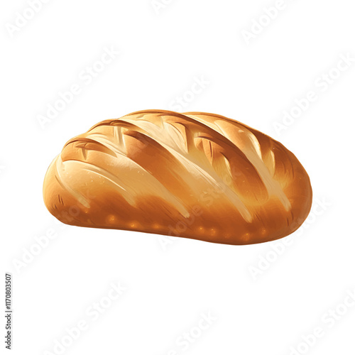 Loaf of bread with steam lines
