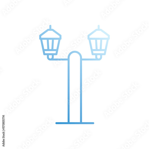 Street Lamp  vector icon stock illustration